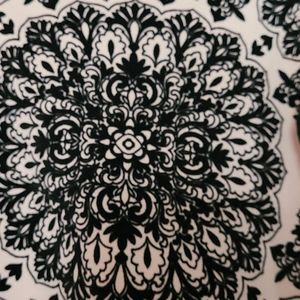 Black/baby pink velvet top